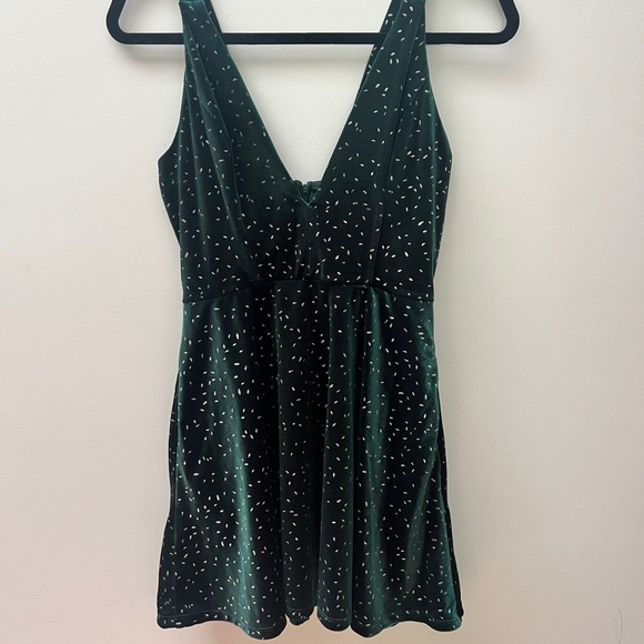 Dark Green Cocktail Dress - Picture 2 of 4
